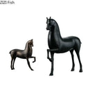 GobekUsa Black Horse Sculpture Desk Decoration - Modern Minimalist Room Decor