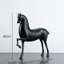 GobekUsa Black Horse Sculpture Desk Decoration - Modern Minimalist Room Decor