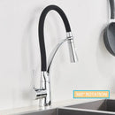 GobekUsa Black Hose Kitchen Faucet with Single Handle and Pull Down Sprayer
