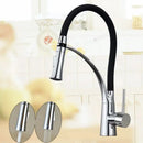 GobekUsa Black Hose Kitchen Faucet with Single Handle and Pull Down Sprayer