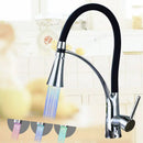 GobekUsa Black Hose Kitchen Faucet with Single Handle and Pull Down Sprayer