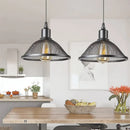 Industrial black mesh cage pendant light kitchen island by Decorbites
