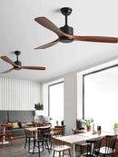 GobekUsa Black Industrial Ceiling Fan 52Inch DC Powerful Airflow Living Room Office Commercial
