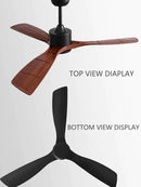 GobekUsa Black Industrial Ceiling Fan 52Inch DC Powerful Airflow Living Room Office Commercial