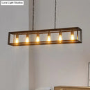 GobekUsa Black Industrial Rectangular Island Pendant Metallic Ceiling Light Fixture