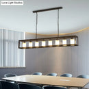 GobekUsa Black Industrial Rectangular Island Pendant Metallic Ceiling Light Fixture