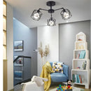 GobekUsa Black Iron Cage Chandelier: Adjustable Spider Design Modern Ceiling Lamp
