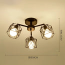 GobekUsa Black Iron Cage Chandelier: Adjustable Spider Design Modern Ceiling Lamp