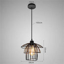 GobekUsa Black Iron Cage Pendant Light for Kitchen Living Room Shop