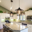 GobekUsa Black Iron Cage Pendant Light for Kitchen Living Room Shop