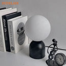 GobekUsa Black Iron Glass Ball Table Lamps - Nordic LED Lighting Fixture for Home Decor