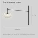 GobekUsa Black Iron LED Long Wall Lamp for Living Room, Bedroom, Corridor - Nordic Style