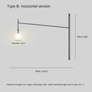 GobekUsa Black Iron LED Long Wall Lamp for Living Room, Bedroom, Corridor - Nordic Style