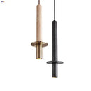 GobekUsa Black Iron LED Pendant Lights Stone Wabi Sabi Hanging Lamp Hallway Decor