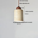GobekUsa Black Iron LED Pendant Lights Stone Wabi Sabi Hanging Lamp Hallway Decor