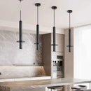 GobekUsa Black Iron LED Pendant Lights Stone Wabi Sabi Hanging Lamp Hallway Decor