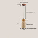 GobekUsa Black Iron LED Pendant Lights Stone Wabi Sabi Hanging Lamp Hallway Decor