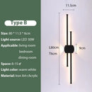 GobekUsa Black Iron LED Wall Lamp for Living Room, Bedside, TV Background - 110v 240v