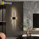 GobekUsa Black Iron LED Wall Lamp for Living Room, Bedside, TV Background - 110v 240v