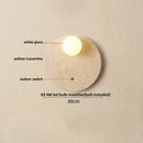 GobekUsa Black Iron LED Wall Light Fixture Coffee Nordic Wood Switch Bedside Lamp