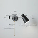 GobekUsa Black Iron LED Wall Sconce for Home Decor - Modern Nordic Style