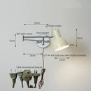 GobekUsa Black Iron LED Wall Sconce for Home Decor - Modern Nordic Style
