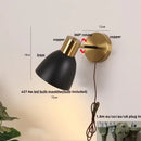 GobekUsa Black Iron LED Wall Sconce Modern Vanity Light Bar Bedroom Stair Hallway