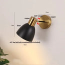 GobekUsa Black Iron LED Wall Sconce Modern Vanity Light Bar Bedroom Stair Hallway
