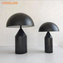 GobekUsa Black Iron Mushroom Table Lamp, Nordic Design, Gold Accent, Living Room Bedroom Light