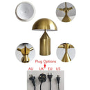 GobekUsa Black Iron Mushroom Table Lamp, Nordic Design, Gold Accent, Living Room Bedroom Light