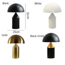 GobekUsa Black Iron Mushroom Table Lamp, Nordic Design, Gold Accent, Living Room Bedroom Light