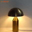 GobekUsa Black Iron Mushroom Table Lamp, Nordic Design, Gold Accent, Living Room Bedroom Light