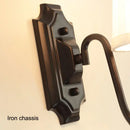 GobekUsa Black Iron Wall Lamp: Elegant Rural Bedroom & Living Room Sconce with European Flair
