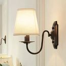 GobekUsa Black Iron Wall Lamp: Elegant Rural Bedroom & Living Room Sconce with European Flair
