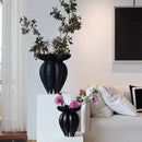 GobekUsa Black Jellyfish Petal Vase - Artistic Home Décor Handicraft