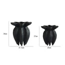 GobekUsa Black Jellyfish Petal Vase - Artistic Home Décor Handicraft
