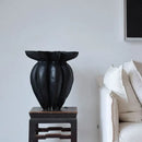 GobekUsa Black Jellyfish Petal Vase - Artistic Home Décor Handicraft
