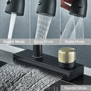 GobekUsa Black Kitchen Faucet 4 Function Brass Single Hole Mixer Deck Mounted