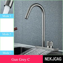 GobekUsa Black Kitchen Faucet: Flexible Pull Out 3 Nozzle Mixer Tap