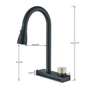 GobekUsa Black Kitchen Faucet: Flexible Pull Out 3 Nozzle Mixer Tap