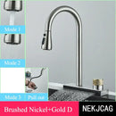 GobekUsa Black Kitchen Faucet: Flexible Pull Out 3 Nozzle Mixer Tap