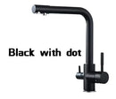 GobekUsa Black Kitchen Faucet Mixer Tap 360° Rotation Water Features