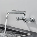 GobekUsa Black Kitchen Faucet Mixer Tap Swivel Spout Wall Mounted Hot Cold Water