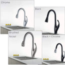 GobekUsa Black Kitchen Faucet Pull Out Mixer with Single Handle and Stream Spray