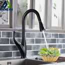 GobekUsa Black Kitchen Faucet Pull Out Mixer with Single Handle and Stream Spray