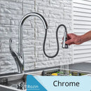 GobekUsa Black Kitchen Faucet Pull Out Mixer with Single Handle and Stream Spray