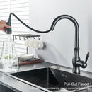 GobekUsa Black Kitchen Faucet: Single Handle Hot & Cold Mixer with 360 Rotation