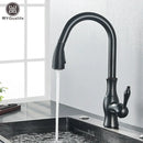 GobekUsa Black Kitchen Faucet: Single Handle Hot & Cold Mixer with 360 Rotation