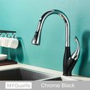 GobekUsa Black Kitchen Faucet: Single Handle Hot & Cold Mixer with 360 Rotation