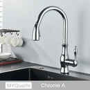 GobekUsa Black Kitchen Faucet: Single Handle Hot & Cold Mixer with 360 Rotation